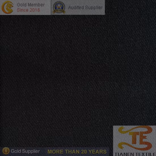 Tejido de piel de melocotón de sarga de poliéster y spandex cepillado para prendas de vestir